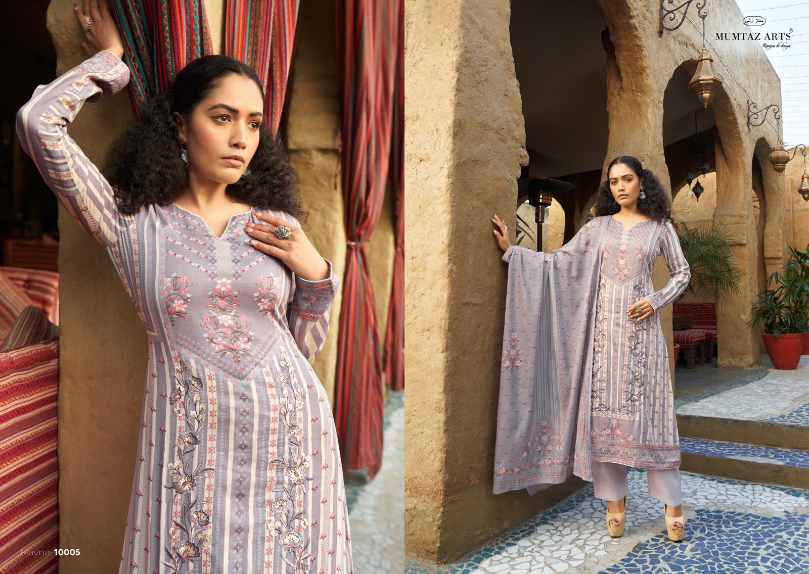 Mayna By Mumtaz Viscose Jam Satin Designer Salwar Suits Wholesale Shop In Surat
